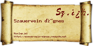 Szauervein Ágnes névjegykártya