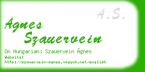 agnes szauervein business card