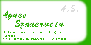 agnes szauervein business card